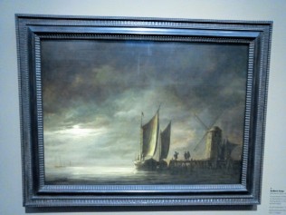 Albert Cuyp; Dordrechter Hafen im Mondschein (ca. 1645) - Wallraf-Richarts-Museum